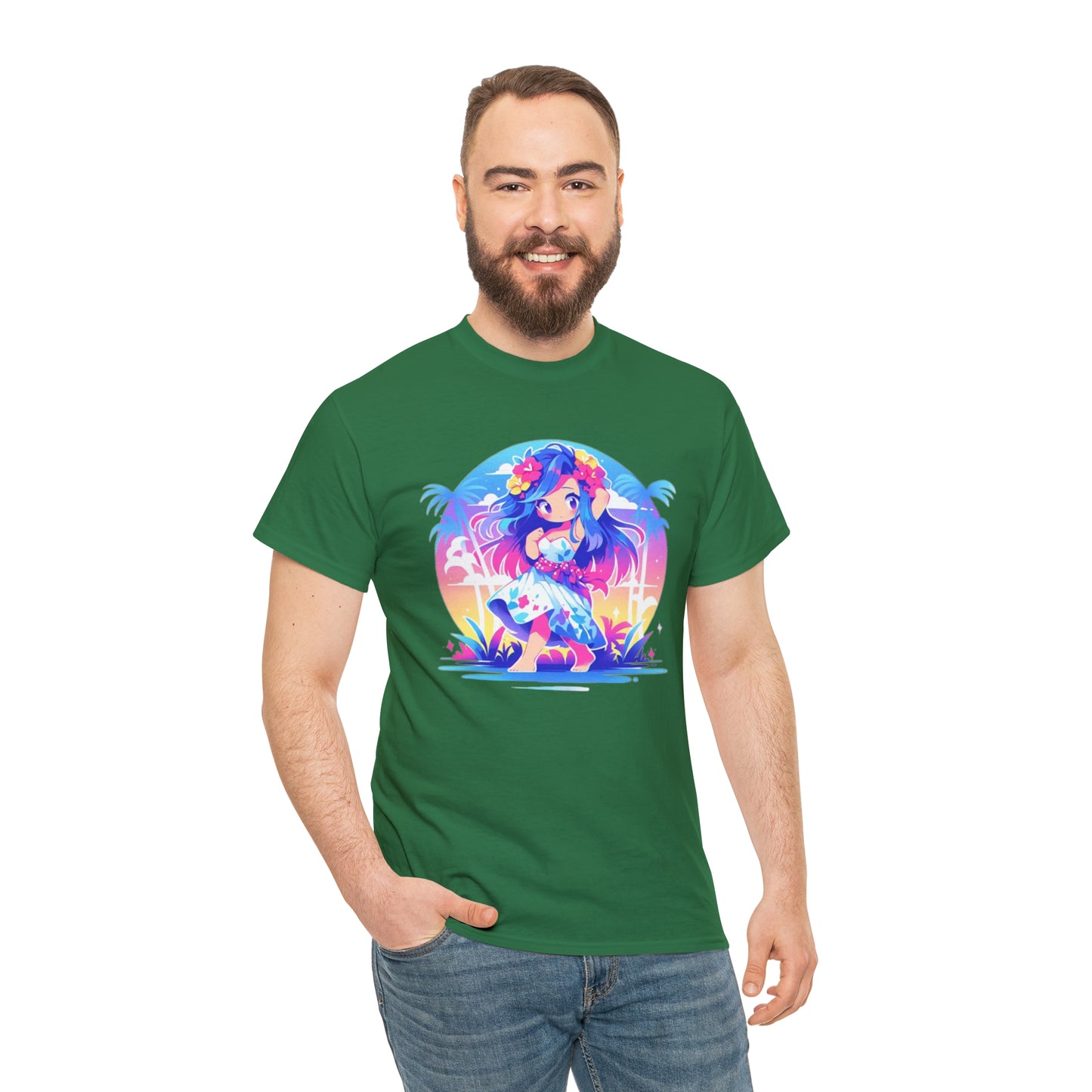 Hula Girl Unisex Heavy Cotton Tee