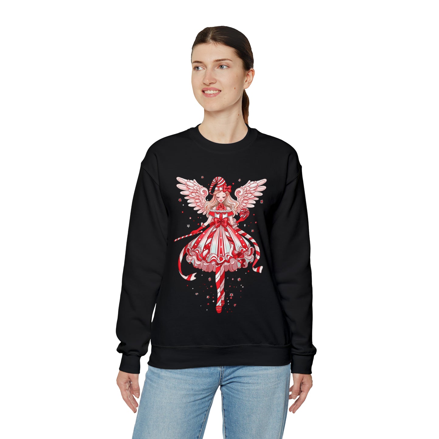 Candy Cane Angel Unisex Heavy Blend™ Crewneck Sweatshirt