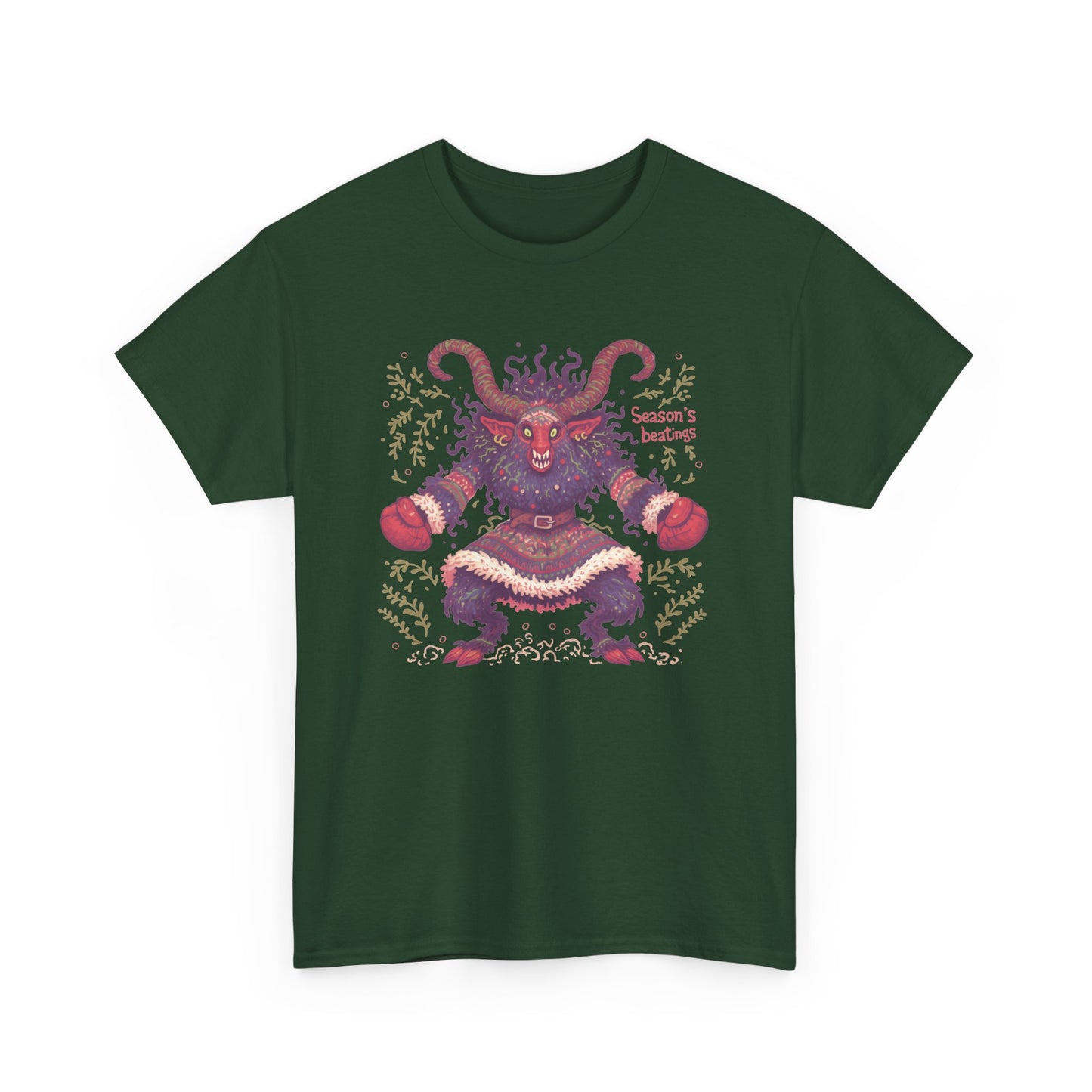 Season's Beatings (Krampus) Unisex Heavy Cotton Tee