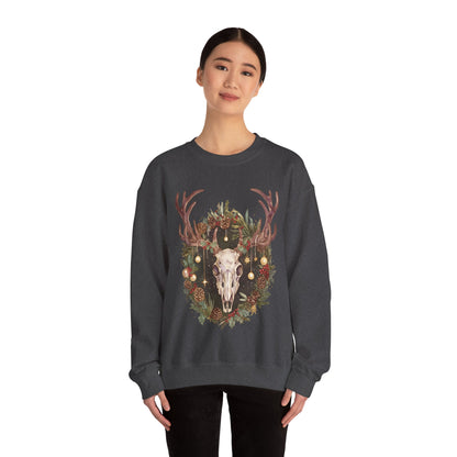 Reindeer Skull Unisex Heavy Blend™ Crewneck Sweatshirt