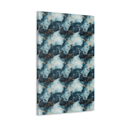 Cool Blue Marble Canvas Gallery Wrap