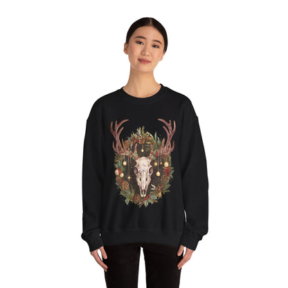 Reindeer Skull Unisex Heavy Blend™ Crewneck Sweatshirt