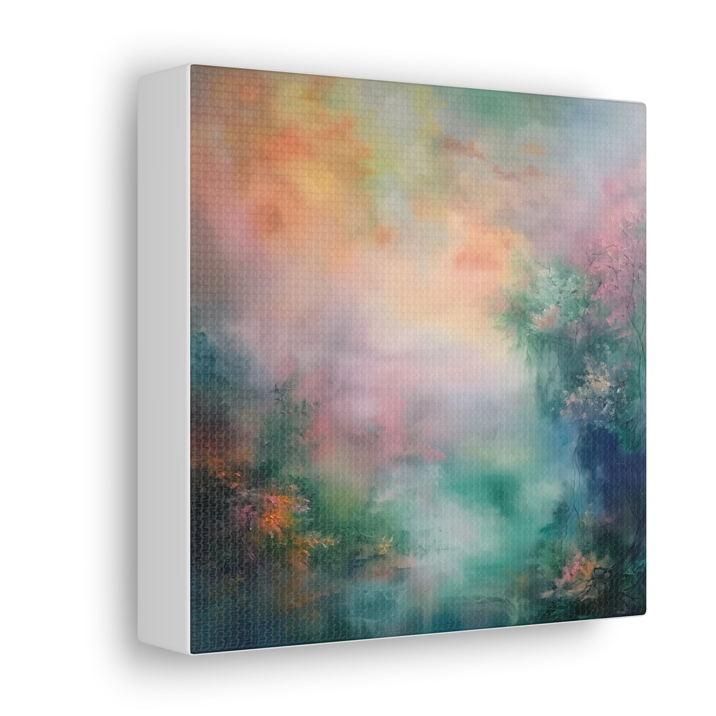 Misty Lake Canvas Gallery Wraps
