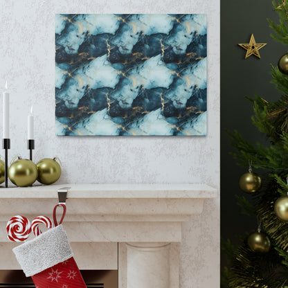 Cool Blue Marble Canvas Gallery Wrap