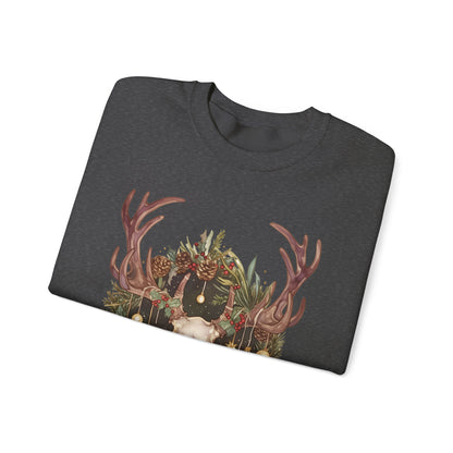 Reindeer Skull Unisex Heavy Blend™ Crewneck Sweatshirt