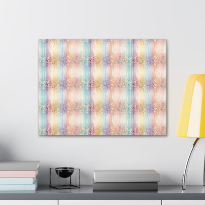 Floral Stripes Canvas Gallery Wrap