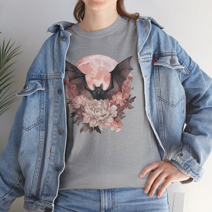 Strawberry Moon Bat Unisex Heavy Cotton Tee