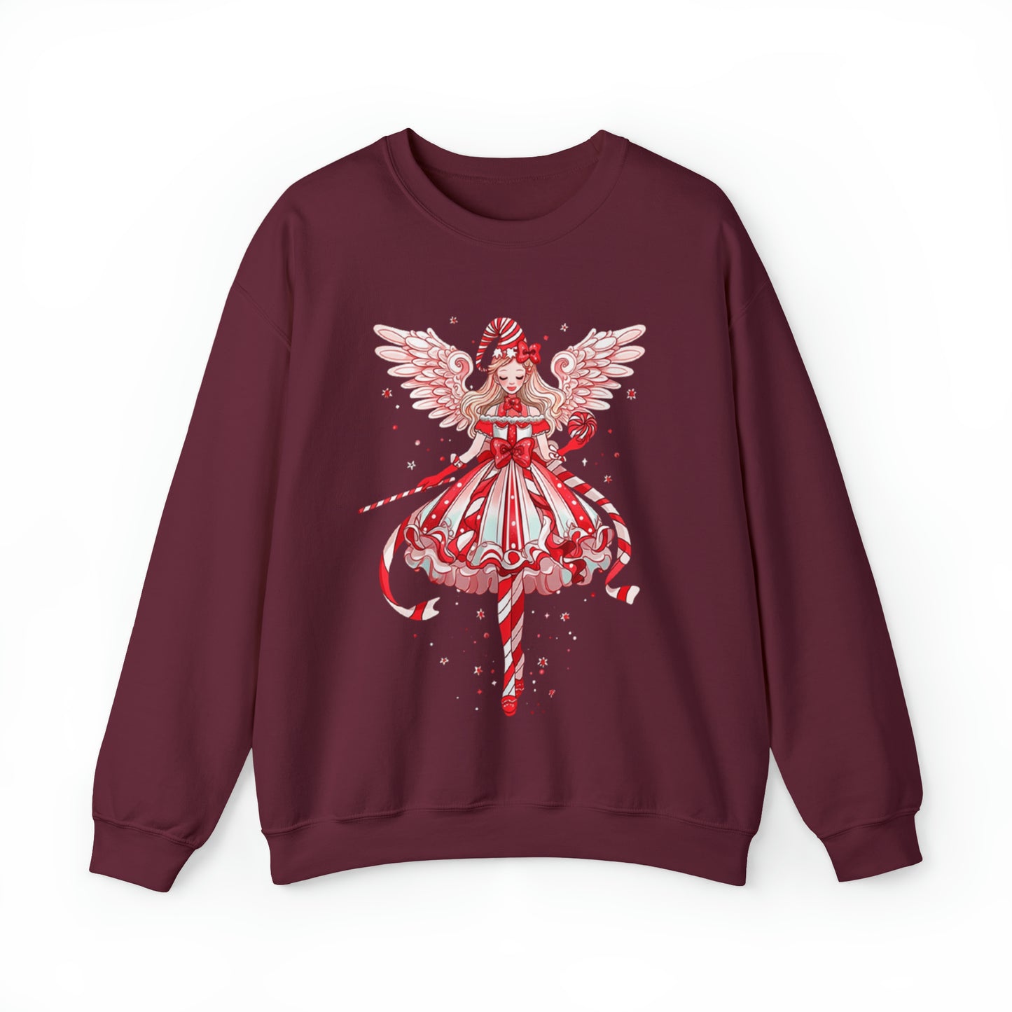 Candy Cane Angel Unisex Heavy Blend™ Crewneck Sweatshirt