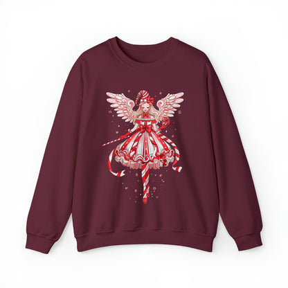 Candy Cane Angel Unisex Heavy Blend™ Crewneck Sweatshirt