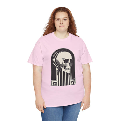 Art Deco Skull Unisex Heavy Cotton Tee