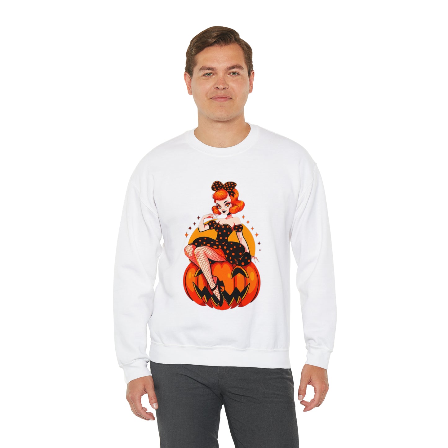Pumpkin Pinup Unisex Heavy Blend™ Crewneck Sweatshirt