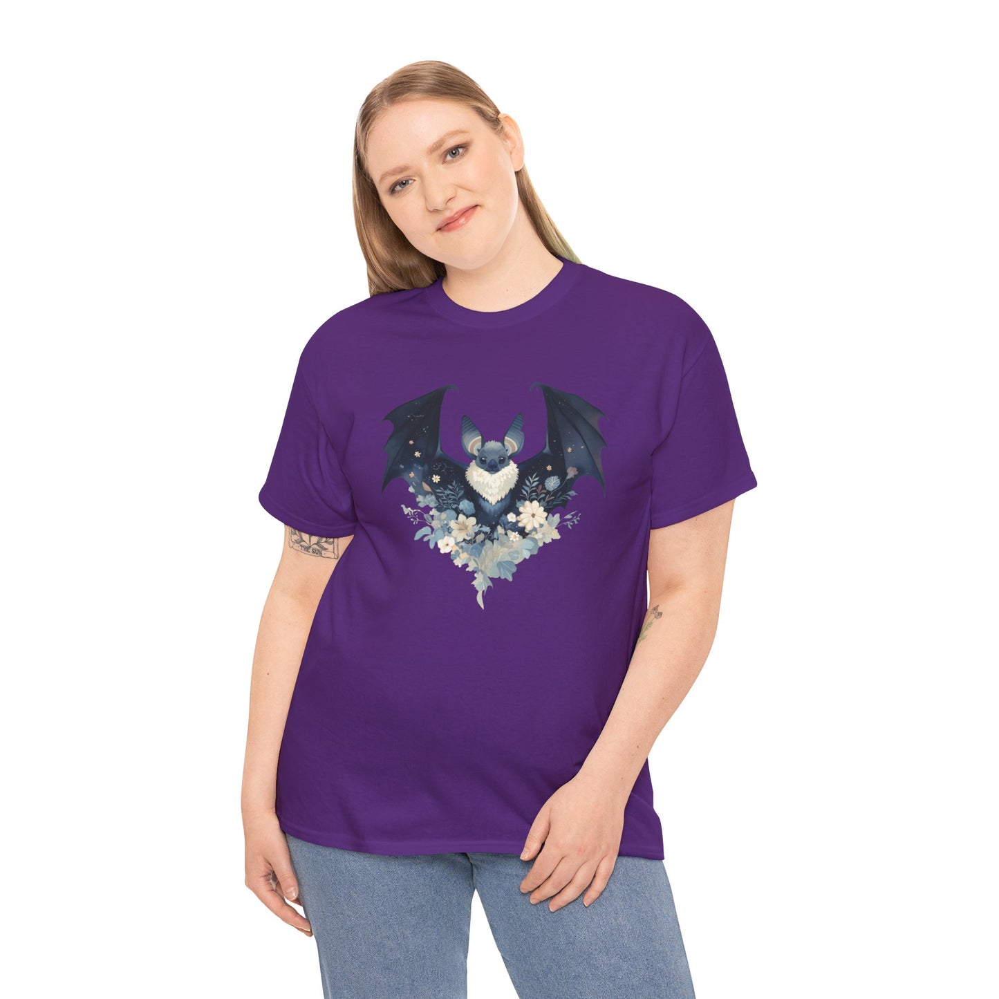 Midnight Bat Unisex Heavy Cotton Tee