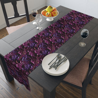 Purple Florals Table Runner (Cotton, Poly)