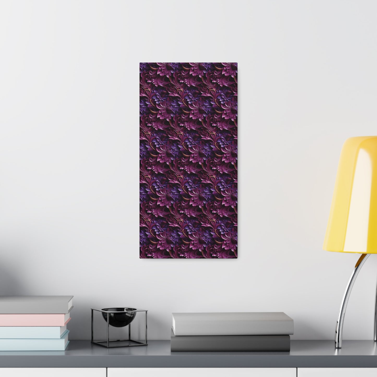 Purple Florals Canvas Gallery Wrap
