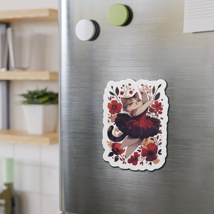 Ballet Cat Die-Cut Magnets