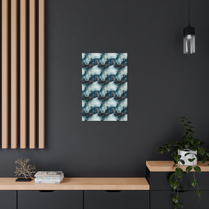 Cool Blue Marble Canvas Gallery Wrap