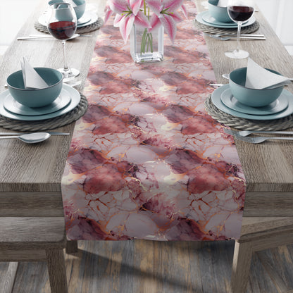 Rose Gold Marble Table Runner (Cotton, Poly)