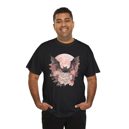 Strawberry Moon Bat Unisex Heavy Cotton Tee