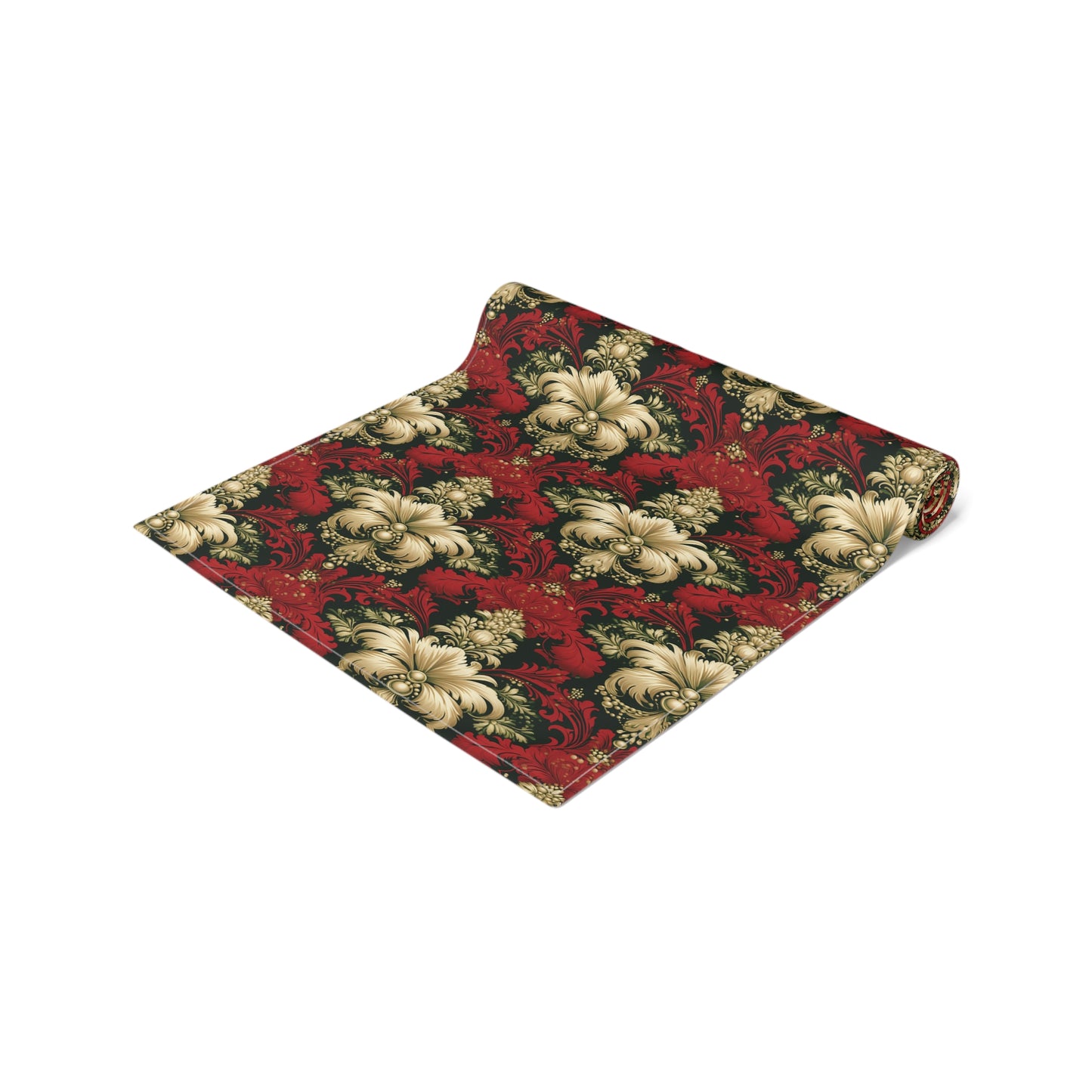 Christmas Damask Table Runner (Cotton, Poly)
