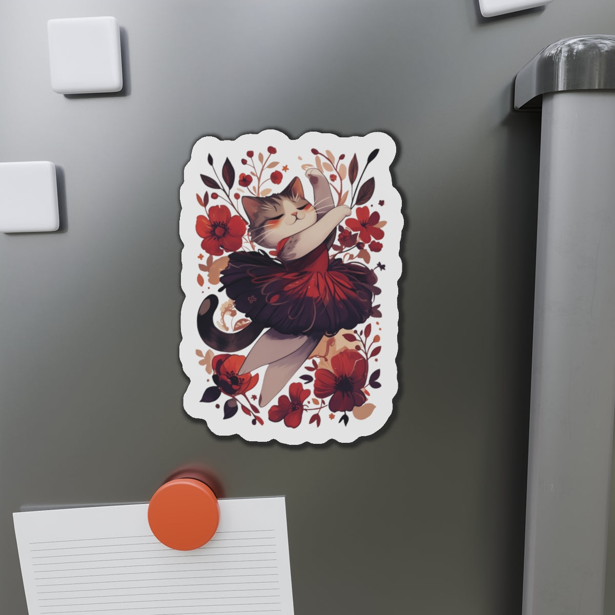 Ballet Cat Die-Cut Magnets