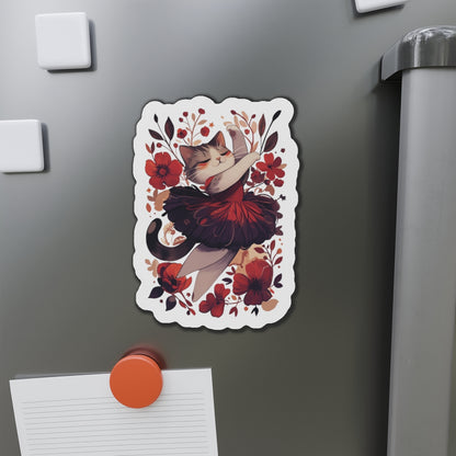 Ballet Cat Die-Cut Magnets