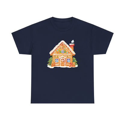 Gingerbread House Unisex Heavy Cotton Tee