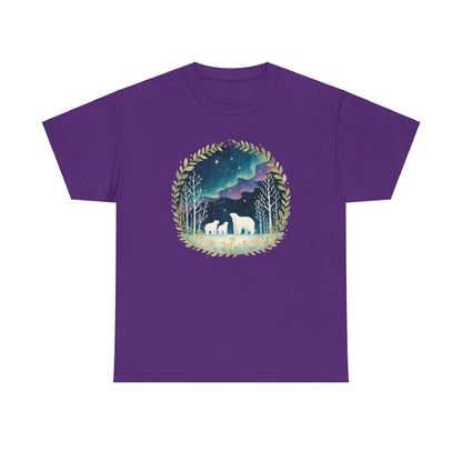 Aurora Polar Bears Unisex Heavy Cotton Tee