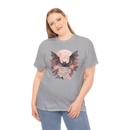 Strawberry Moon Bat Unisex Heavy Cotton Tee