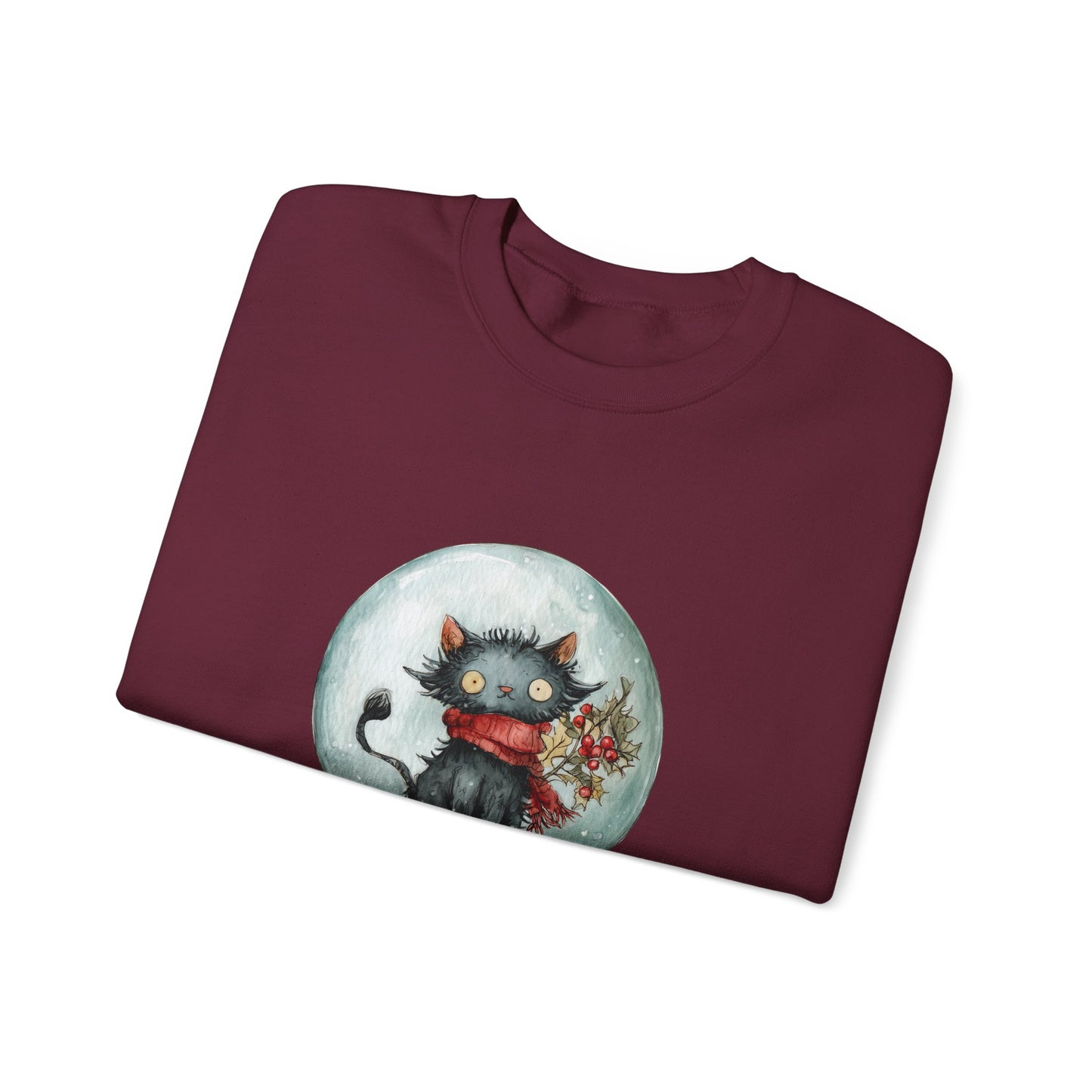 Snowglobe Cat Unisex Heavy Blend™ Crewneck Sweatshirt