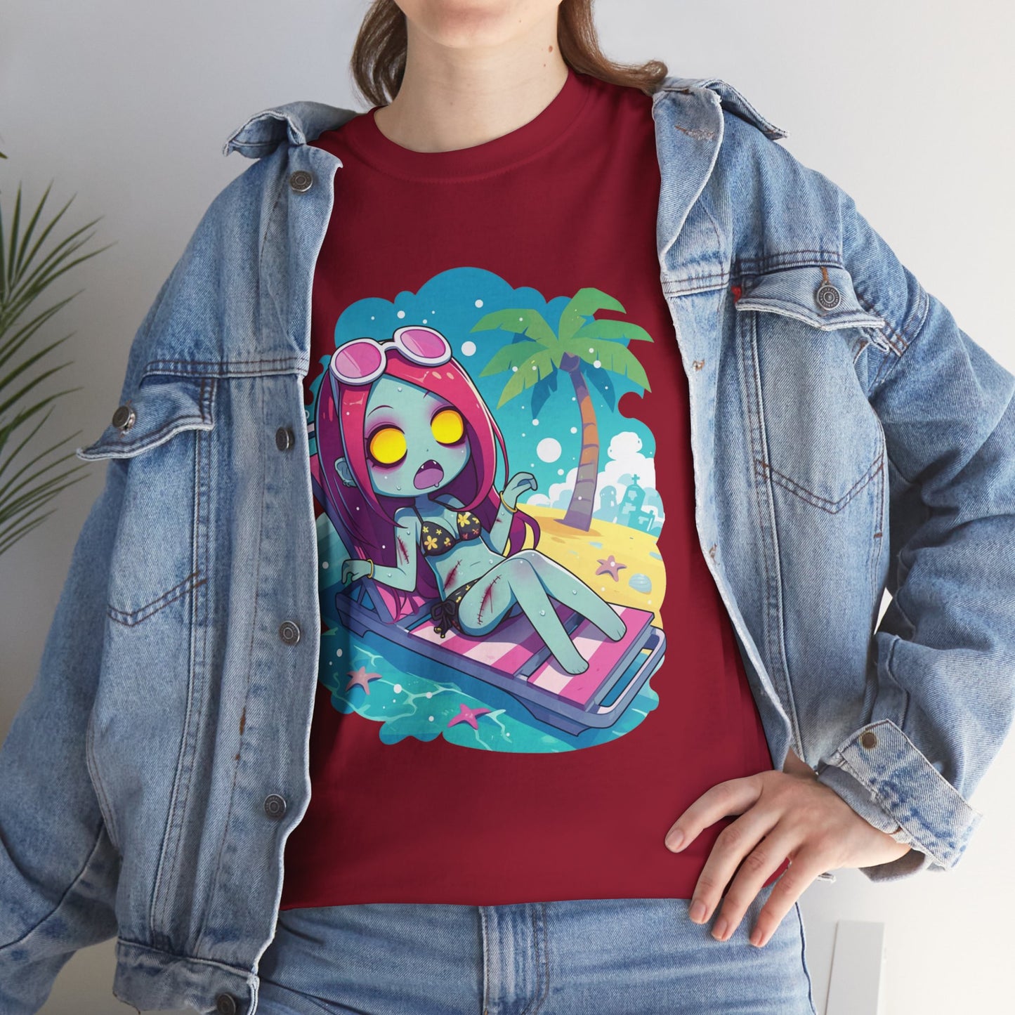 Beach Babe Zombie Unisex Heavy Cotton Tee