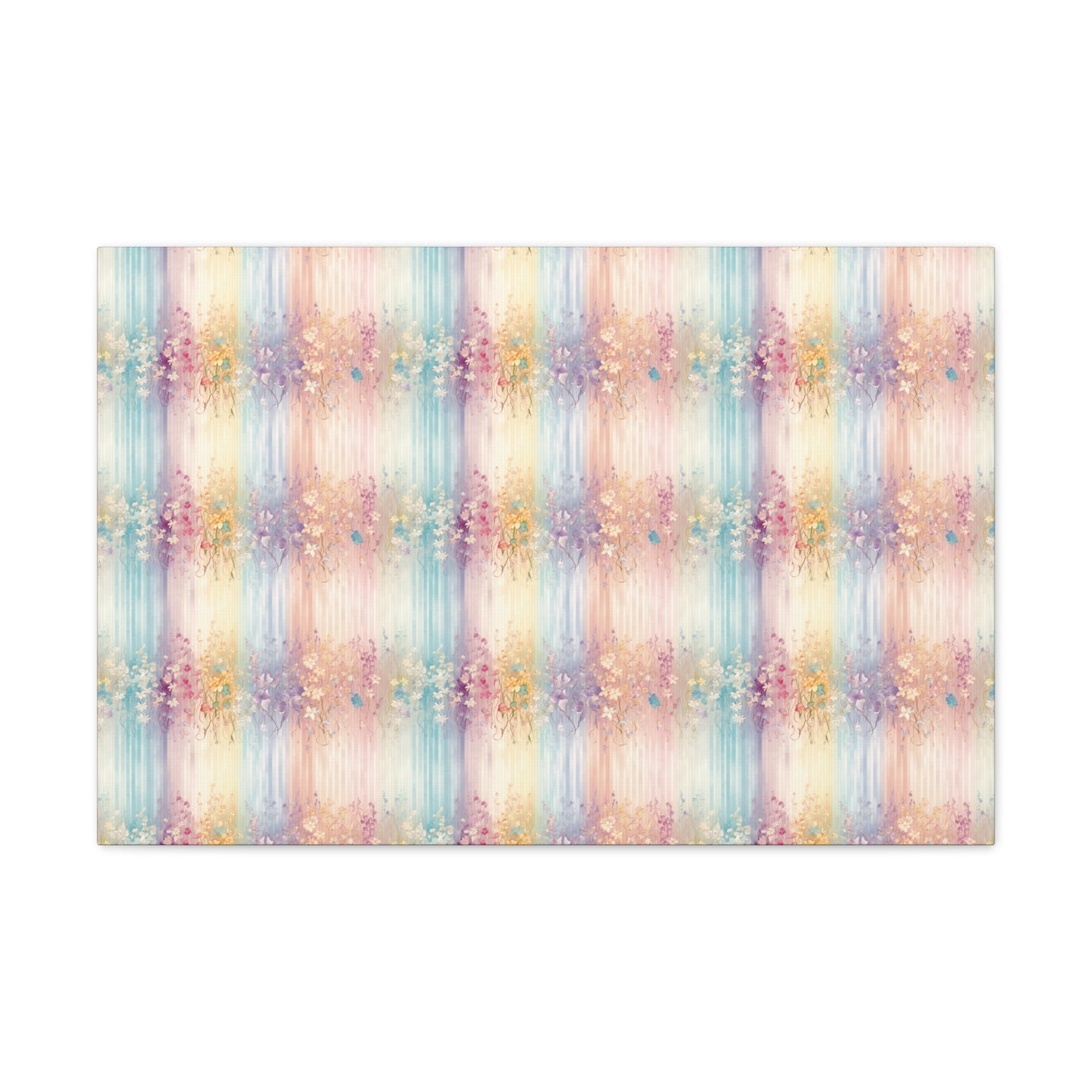 Floral Stripes Canvas Gallery Wrap