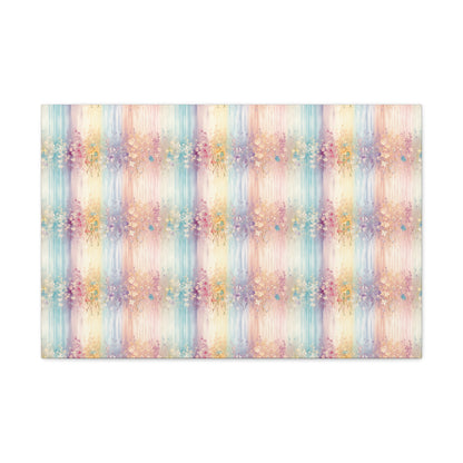 Floral Stripes Canvas Gallery Wrap