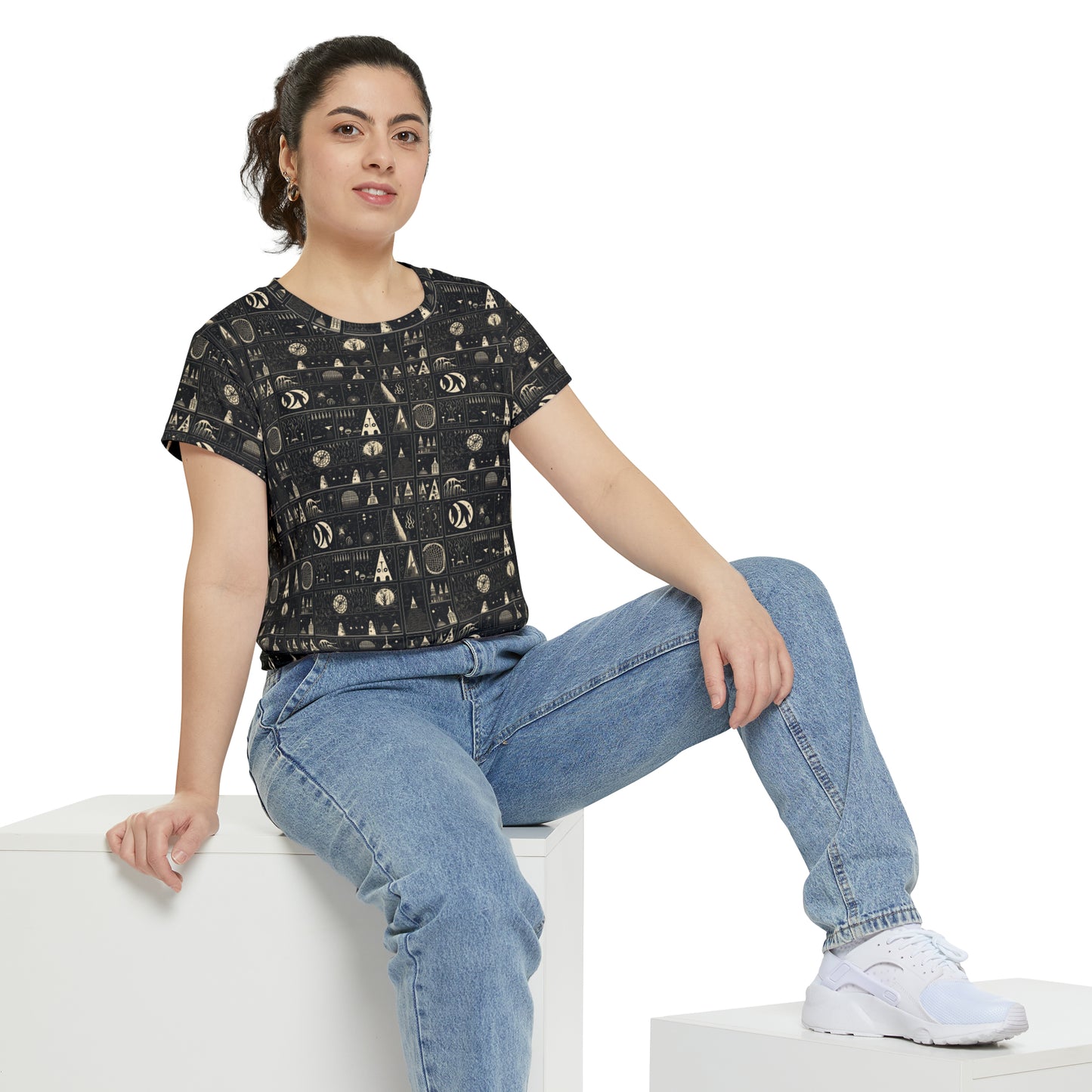 Cursed Sigils Women's Short Sleeve Shirt (AOP)