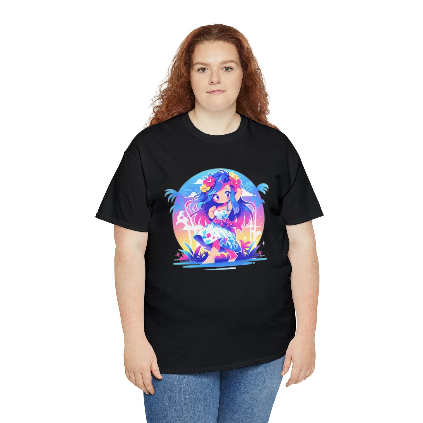 Hula Girl Unisex Heavy Cotton Tee