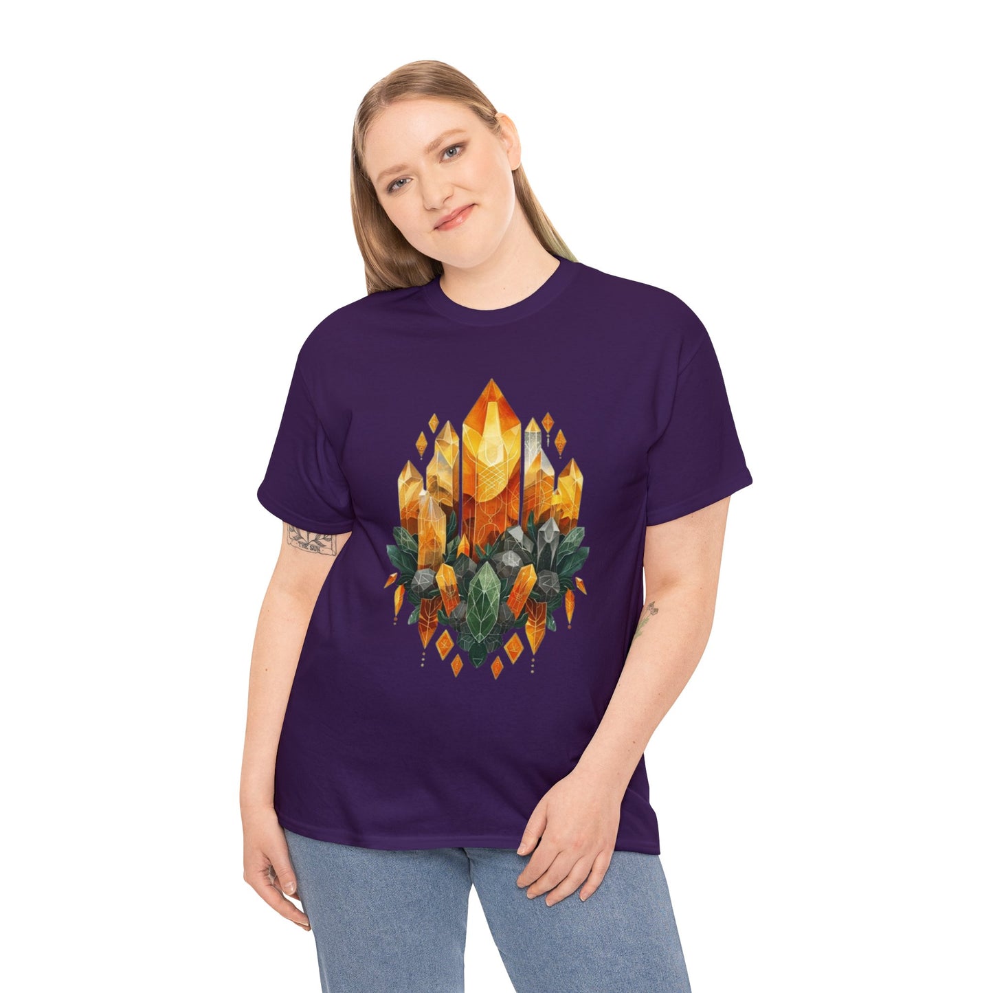Earthen Crystal Cluster Unisex Heavy Cotton Tee