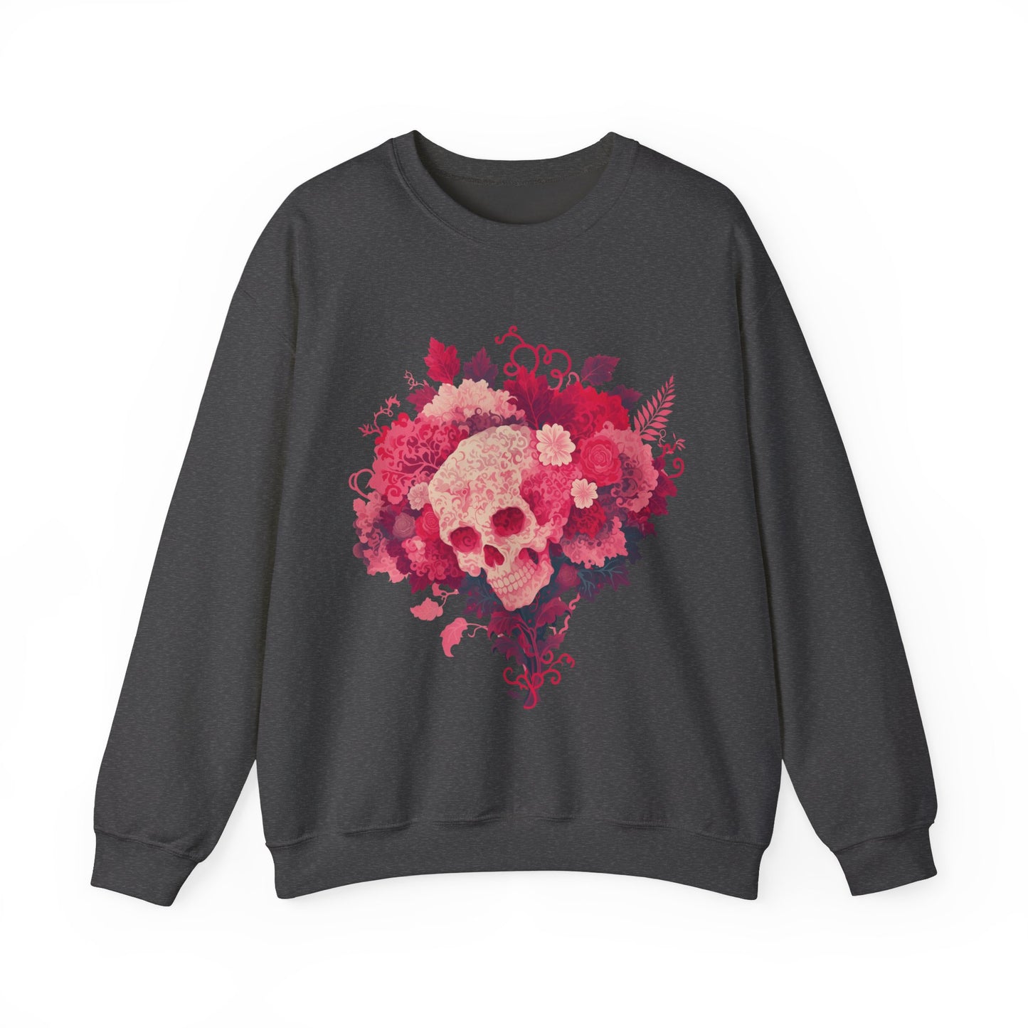Skull Bouquet Unisex Heavy Blend™ Crewneck Sweatshirt