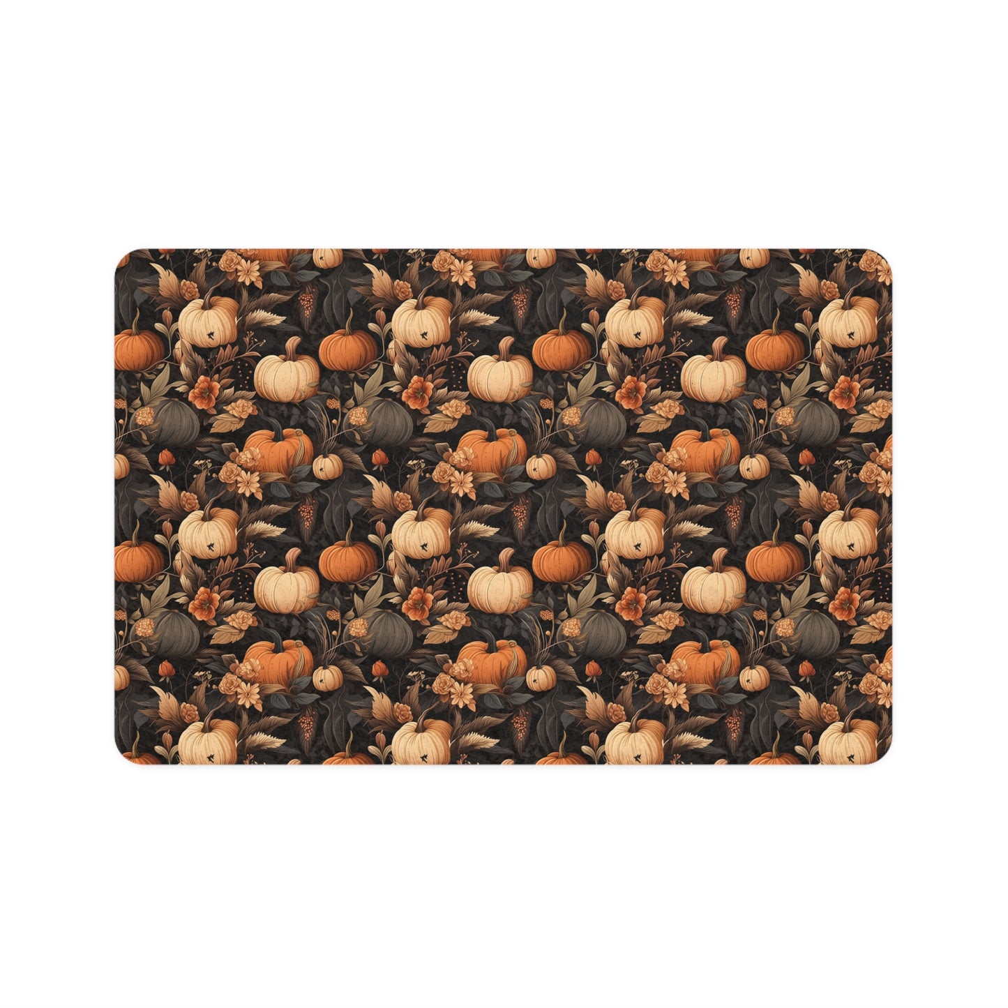 Pumpkin Harvest Pet Food Mat (12x18)