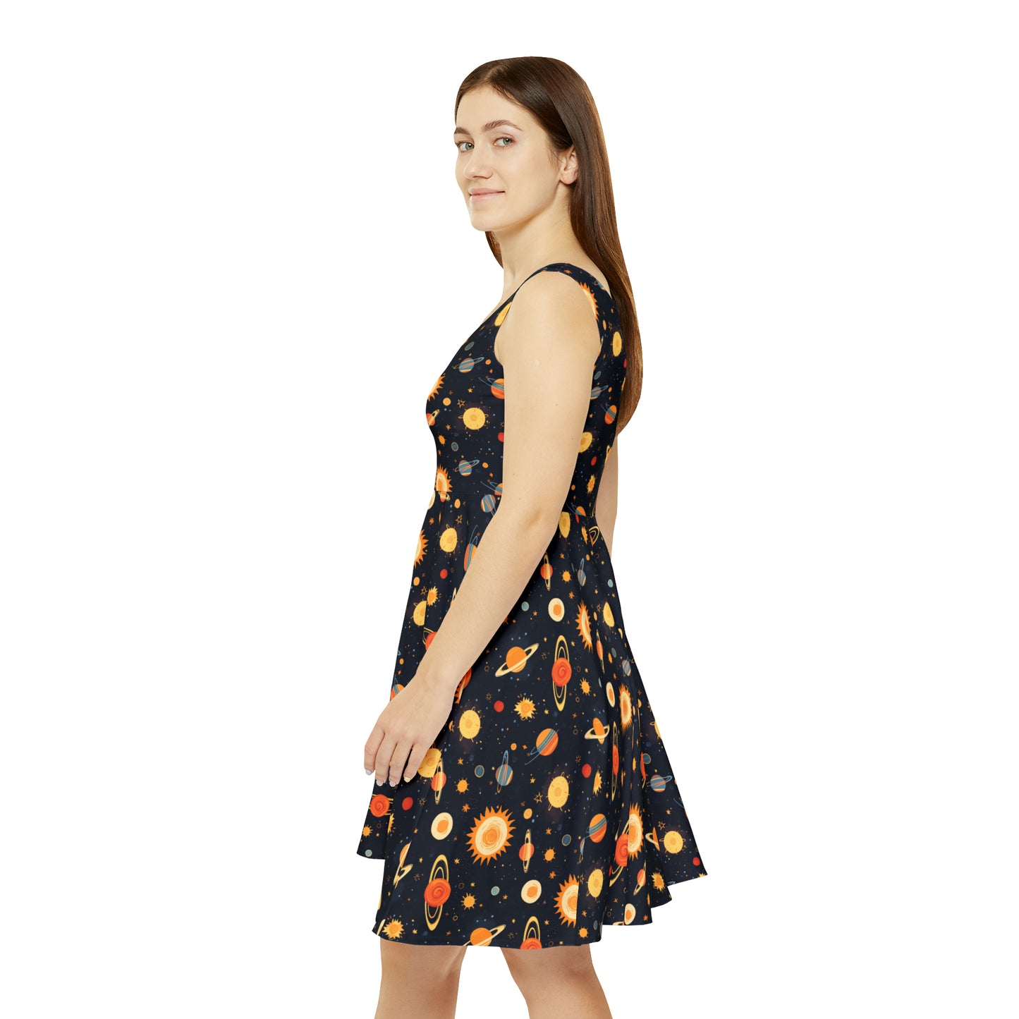 Spacing Out Women's Skater Dress (AOP)