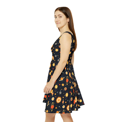 Spacing Out Women's Skater Dress (AOP)