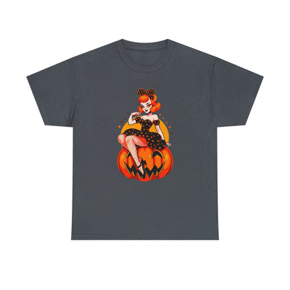 Pumpkin Pinup Unisex Heavy Cotton Tee