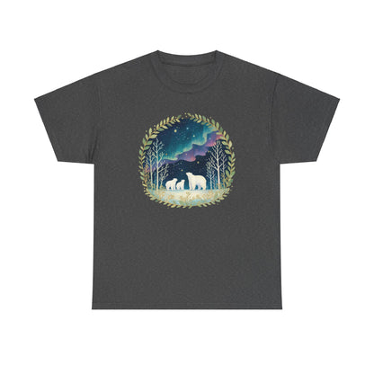 Aurora Polar Bears Unisex Heavy Cotton Tee