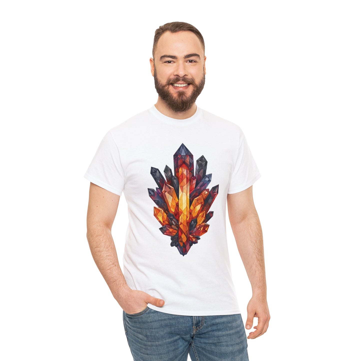 Volcanic Crystal Cluster Unisex Heavy Cotton Tee