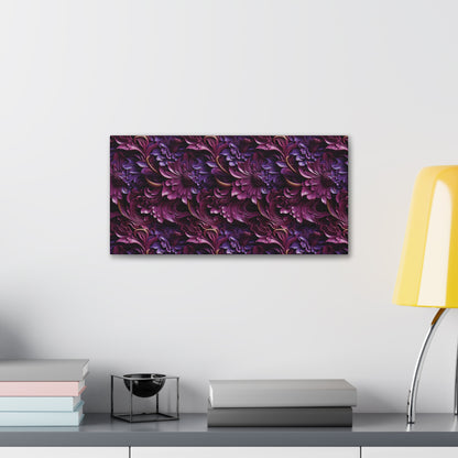 Purple Florals Canvas Gallery Wrap