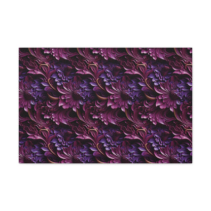 Purple Florals Canvas Gallery Wrap