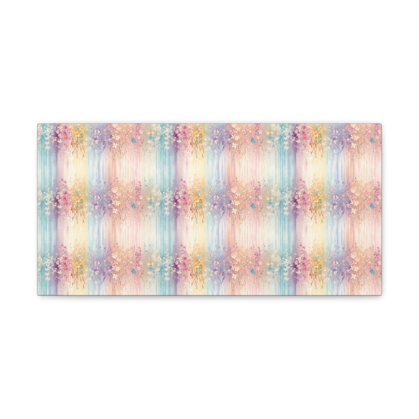Floral Stripes Canvas Gallery Wrap