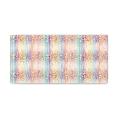Floral Stripes Canvas Gallery Wrap