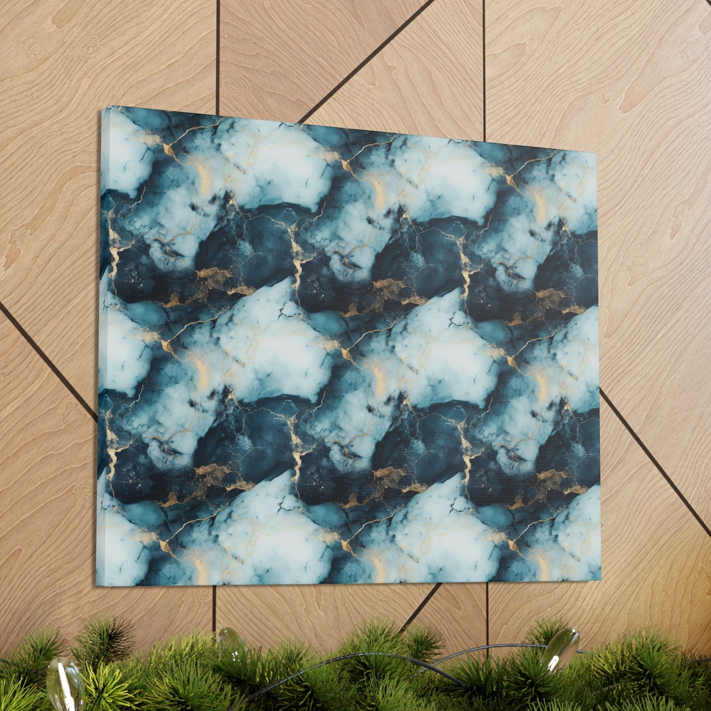 Cool Blue Marble Canvas Gallery Wrap