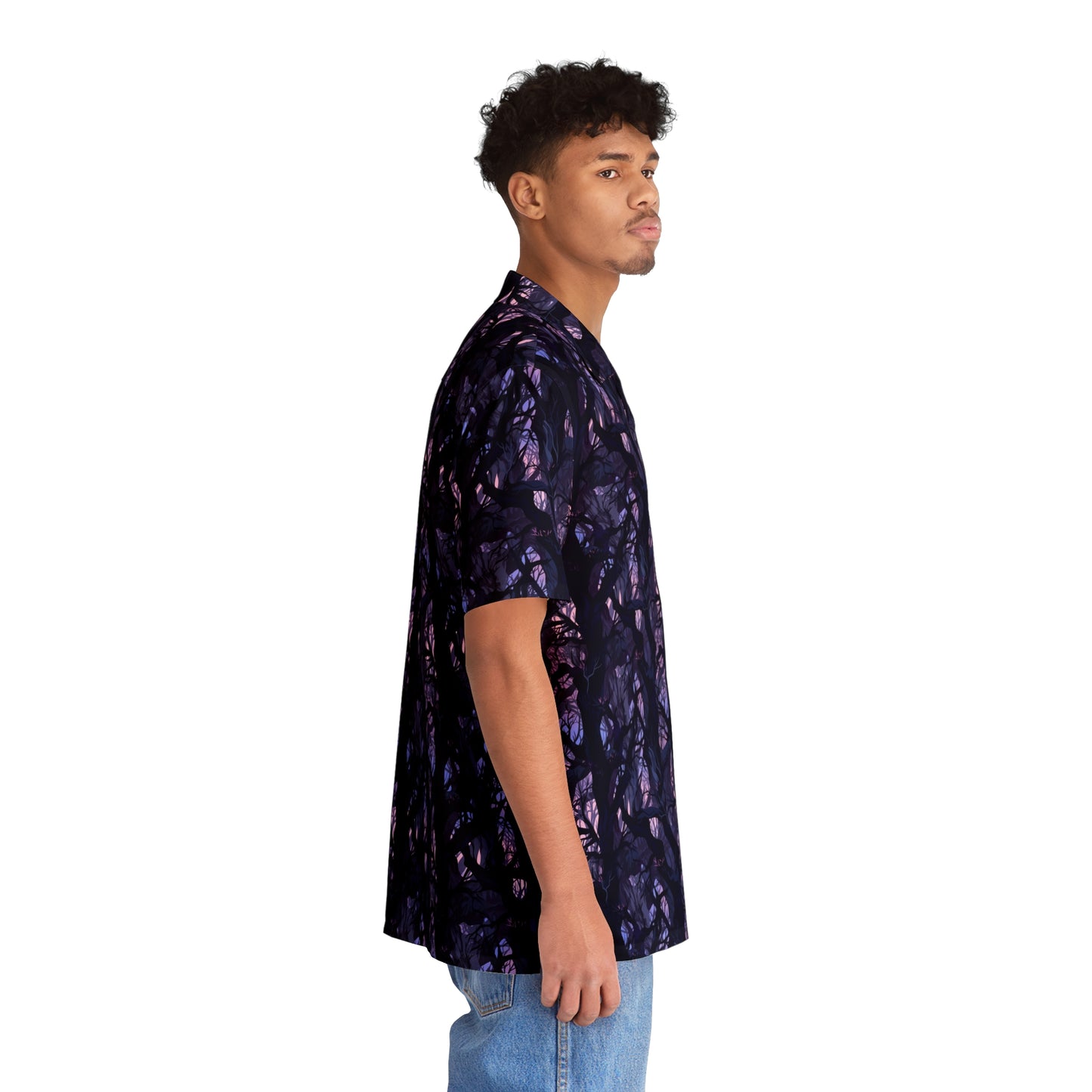 Haunted Forest Men's Hawaiian Shirt (AOP)
