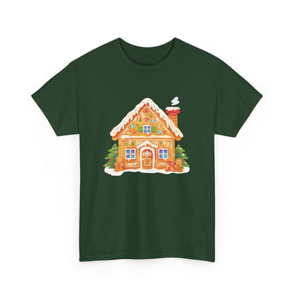 Gingerbread House Unisex Heavy Cotton Tee