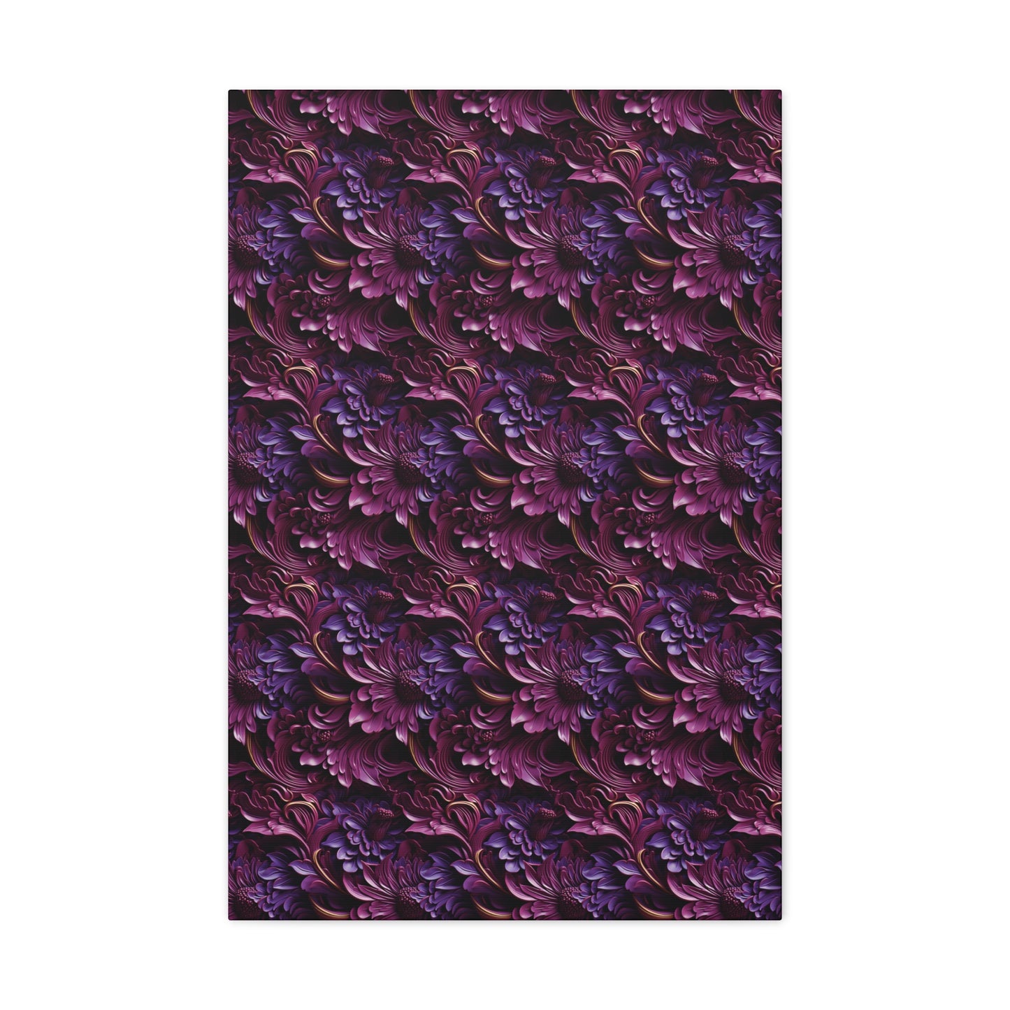 Purple Florals Canvas Gallery Wrap